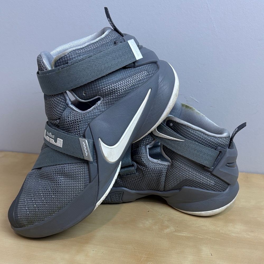 Nike LeBron Soldier IX Charcoal Gray High-Top Sneakers